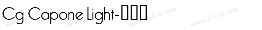 Cg Capone Light字体转换